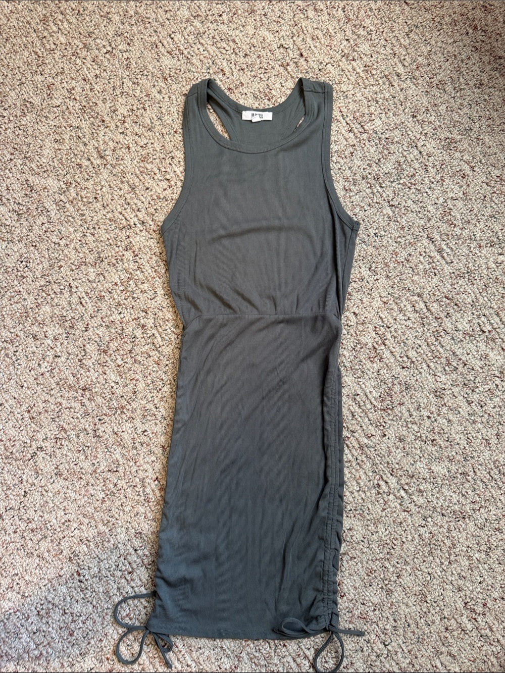 Sleeveless Slate Blue Midi Dress - Unbranded
